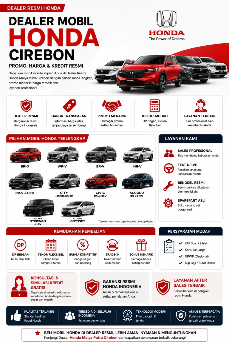 Dealer Mobil Honda Cirebon Promo, Harga & Kredit Resmi